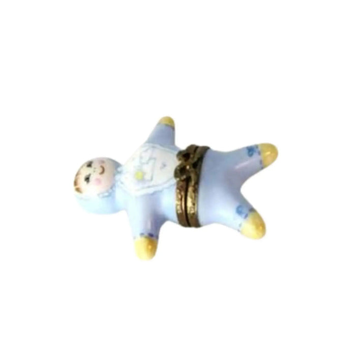 Baby Boy Limoges box, hand-painted porcelain made in France