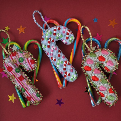 BB 0920 - Candy Cane - Blue with Candy Canes