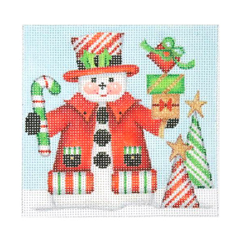 BB 1152 - Snowman Square - Candy Cane Top Hat & Trees