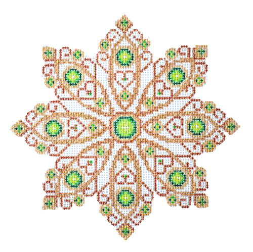 BB 2517 - Green Jeweled Snowflake