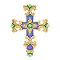 BB 2748 - Cross - Royal Blue & Gold