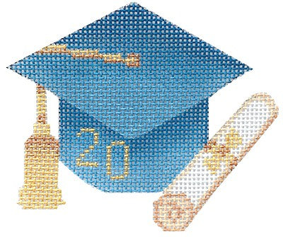 BB 6063 - Graduation Cap - Light Blue with Year