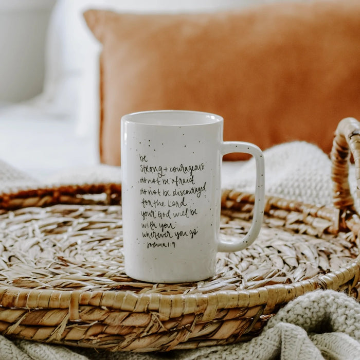 Be Strong & Courageous Tall Coffee Mug