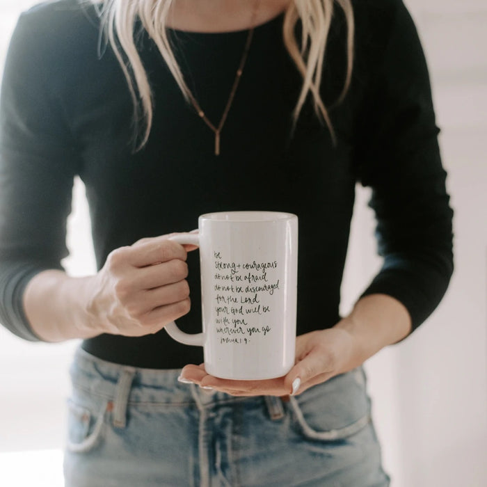 Be Strong & Courageous Tall Coffee Mug