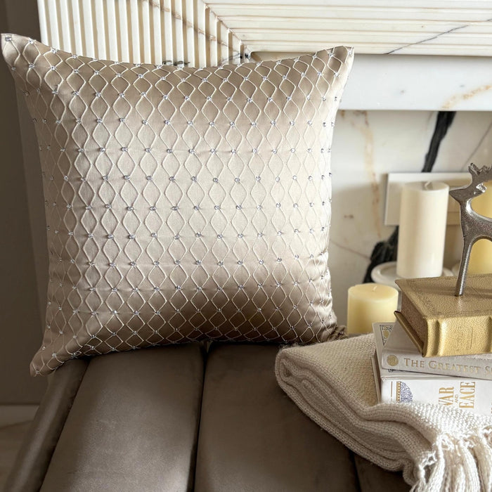 Crystal Lattice Throw Pillow Cover