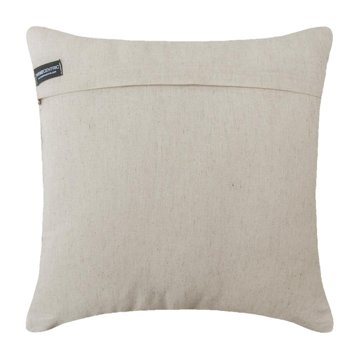 Beige Jacquard Throw Pillow Cover - Crystal Lattice