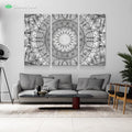 Black and White Mandala by McAshe 3-Piece Canvas