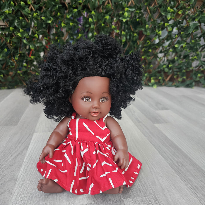 Black Baby Girl - Black African Doll - Chichi - Rufina Designs