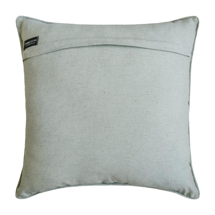 Blue Cotton Throw Pillow Cover - Thread Trace