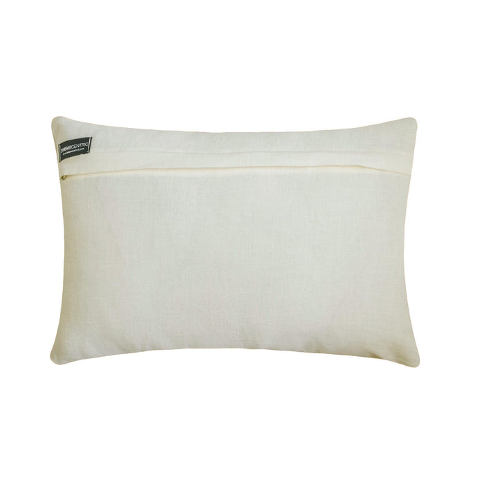 Blue Jacquard Lumbar Pillow Cover - Azure Frost