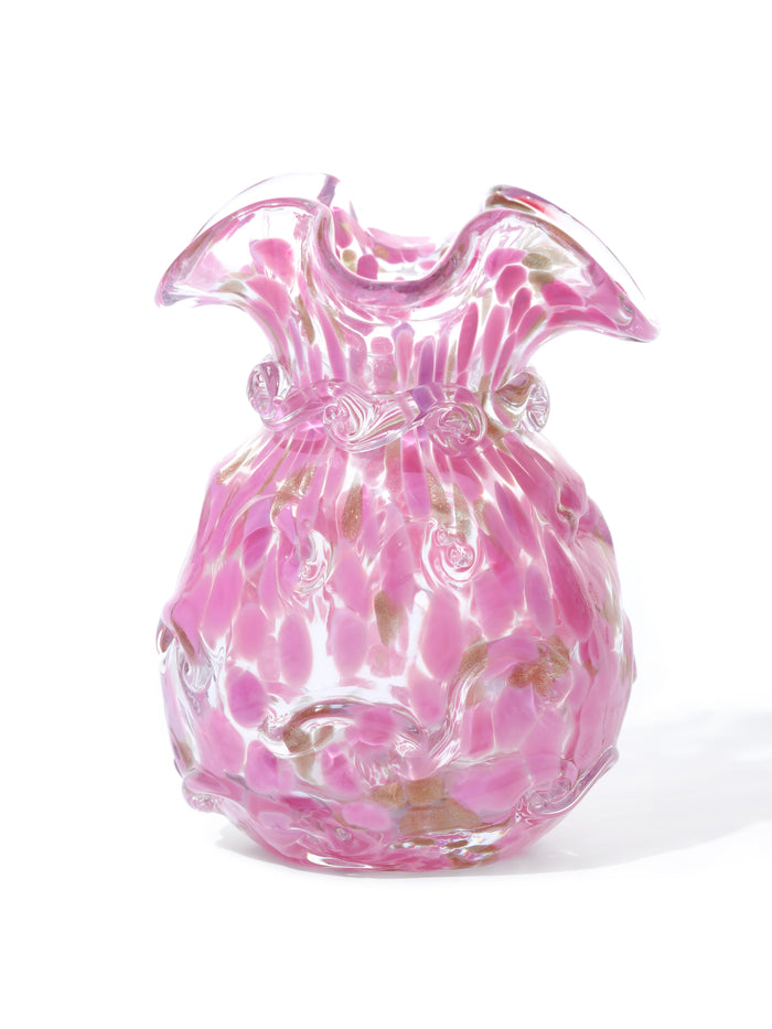 Blush Petal Glass Vase, Garland