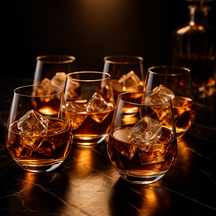 Bohemia Crystal Grus Whiskey Glass Set of 6 – 350 ml Lead-Free Czech Imported European Crystal Tumbler – Dishwasher Safe – Perfect for Sturdy Scotch, Whisky, Bourbon, Liquor, Cognac, Rocks & Cocktails