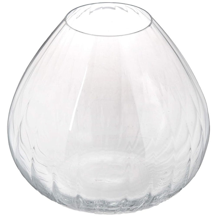 Bohemia Crystal Waterfall Premium Vase 185MM, Crystal Clear, Set of 1 Glass Vase for Flower, Plants, Office, Living Room, Table Decorations, Home Decor, Waterfall Glass Vase, Classic, Lead Free