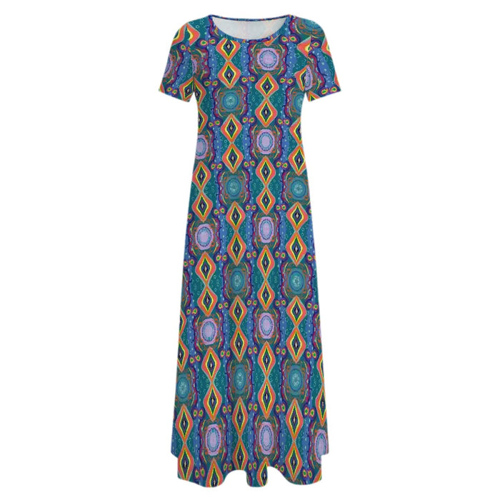 Bona Mod Short Sleeve Maxi Dress