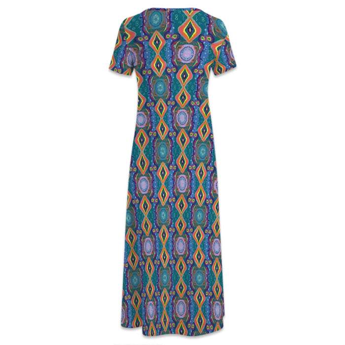 Bona Mod Short Sleeve Maxi Dress