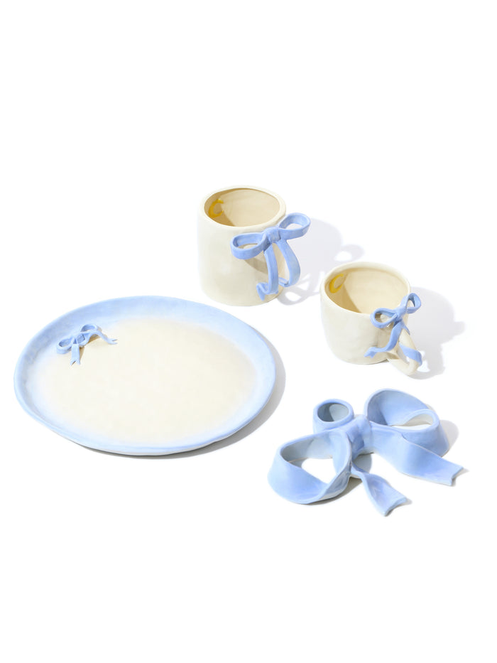 Bowknot Coffee Mug, Baby Blue