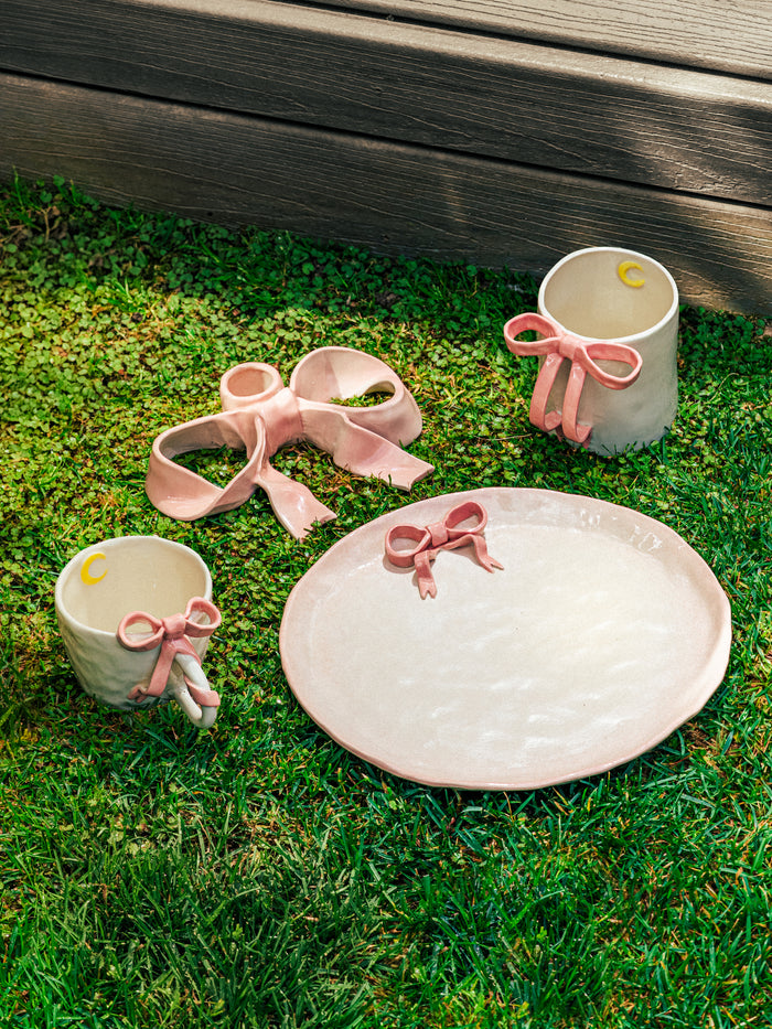 BowKnot Coffee Mug, Blush Pink