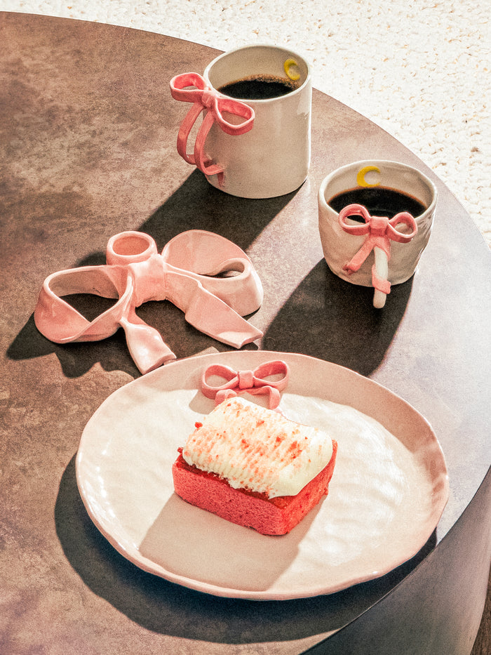 BowKnot Coffee Mug, Blush Pink