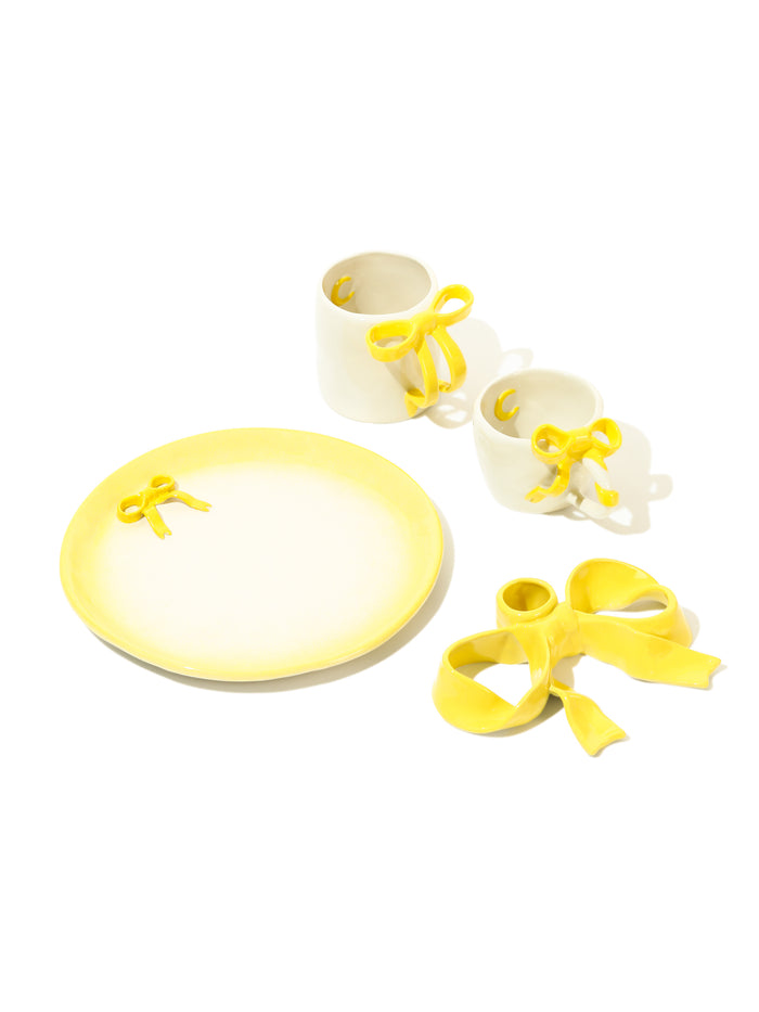 BowKnot Coffee Mug, Butter Yellow