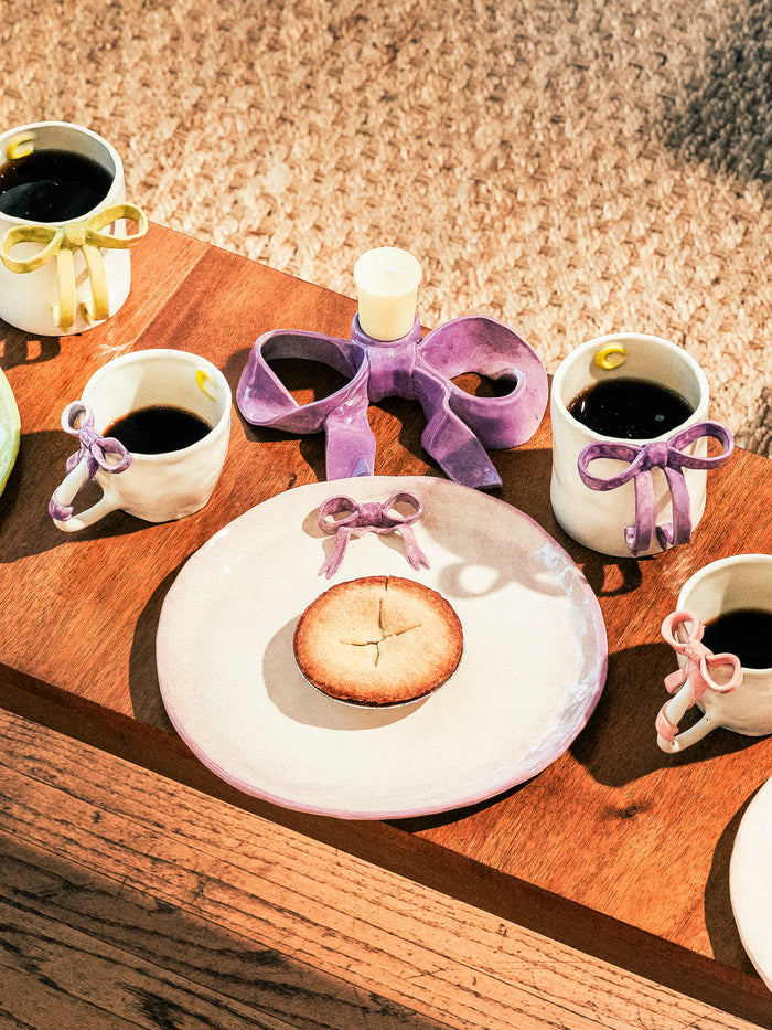 BowKnot Coffee Cup, Lavender Purple