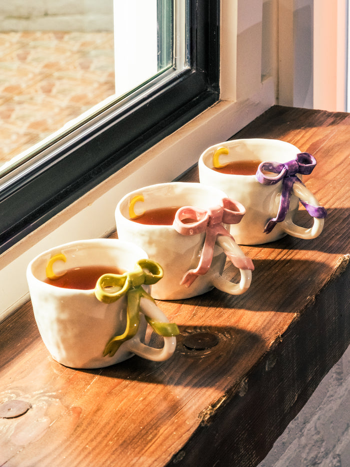 BowKnot Coffee Cup, Lavender Purple
