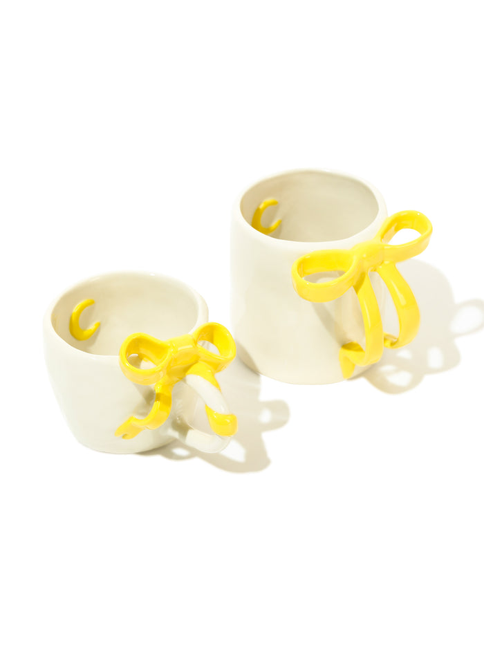 Bowknot Coffee Cup, Butter Yellow