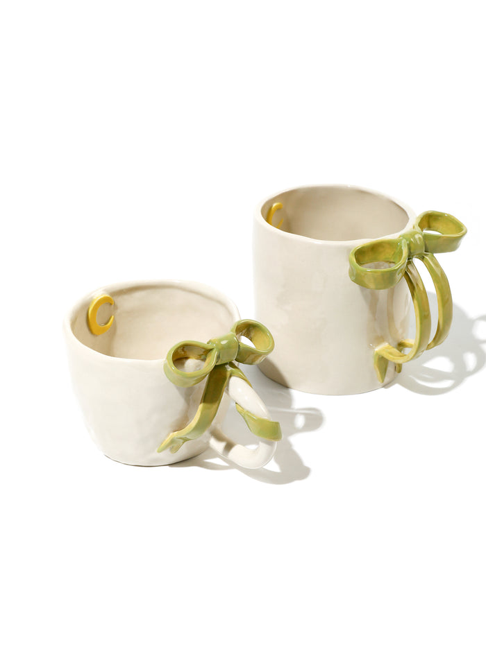 BowKnot Coffee Mug, Olive Green