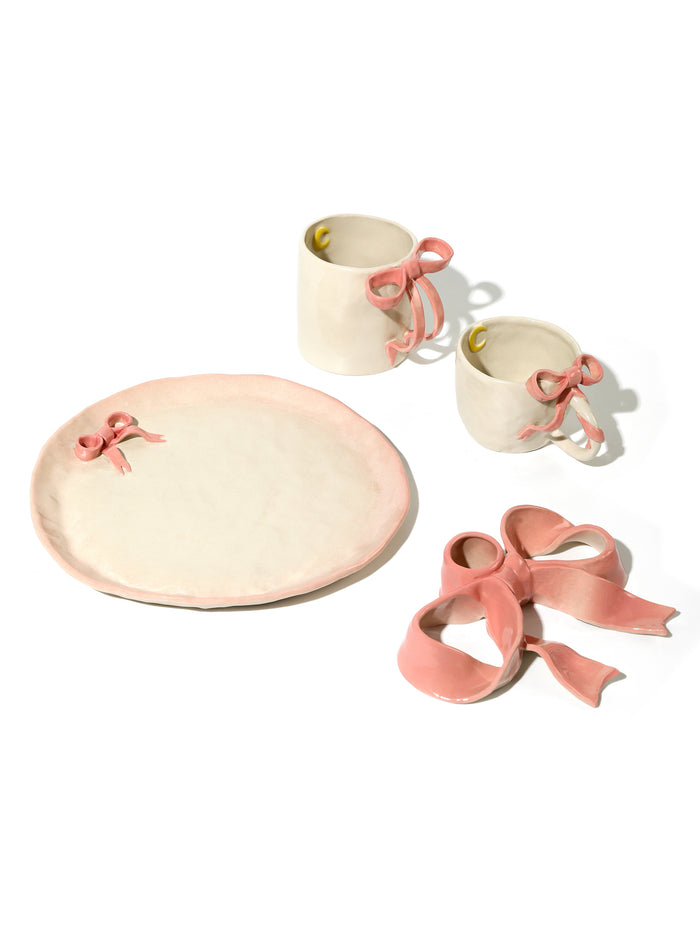 BowKnot Coffee Mug, Blush Pink
