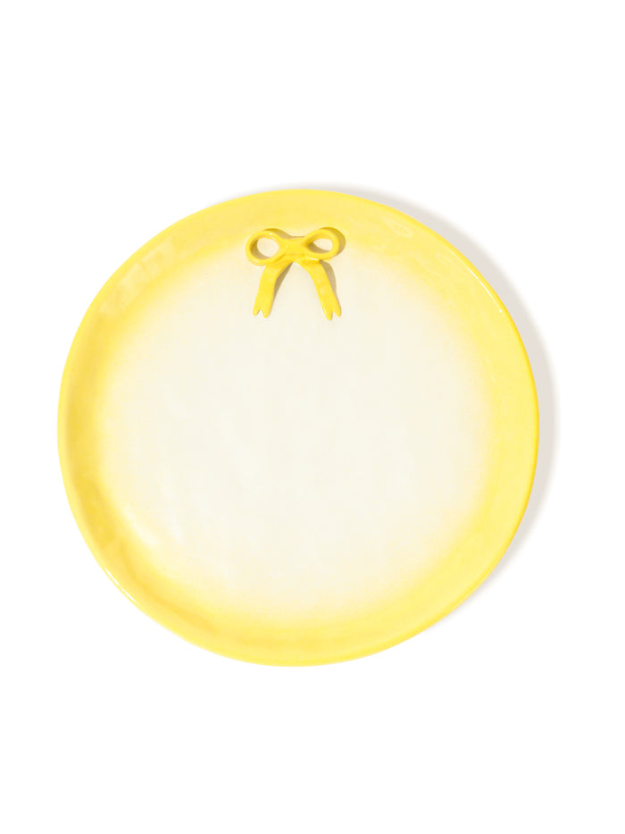 BowKnot Dinner Plate, Butter Yellow