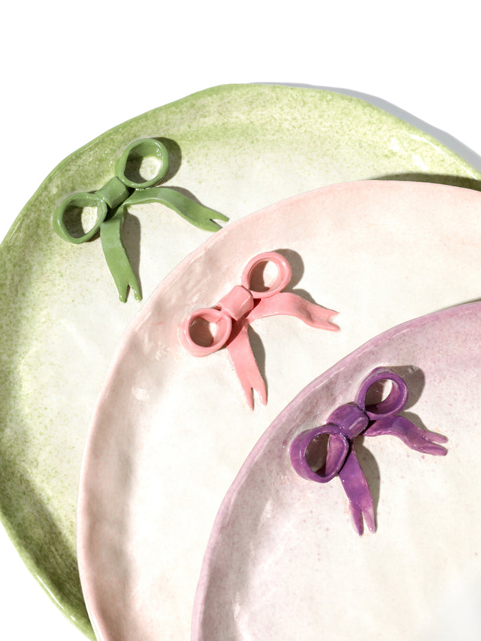 BowKnot Dinner Plate, Blush Pink