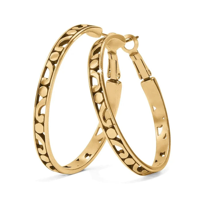 Brighton Gold Contempo Large Hoop Earrings