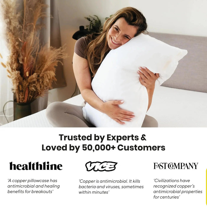 Brightr Eucalyptus Silk pillowcases with Copper Ions