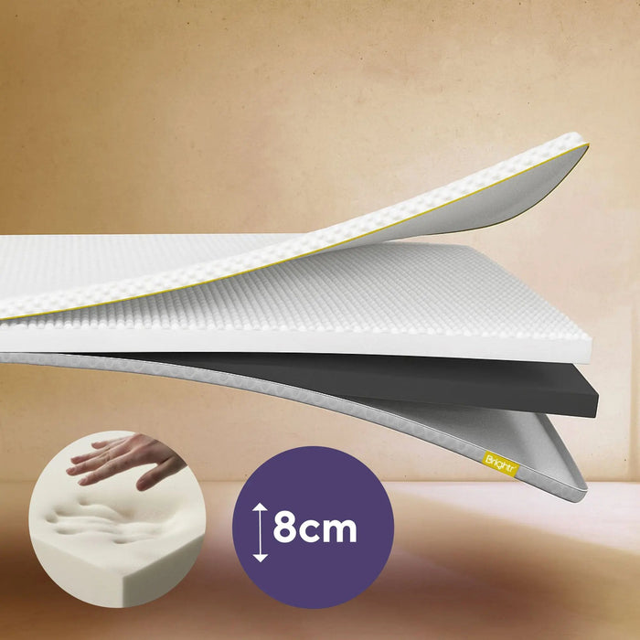 Brightr® Aurora Deluxe 2 in 1 Memory Foam mattress topper Brightr® Sleep