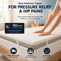 Brightr® Aurora Deluxe Memory Foam Mattress Topper | Medium & Medium Firm | 8 cm Reversible | Luxury Pressure Relief & Support