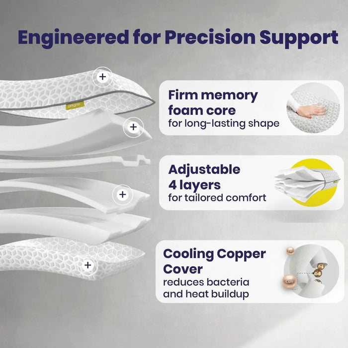 Brightr Eclipse Firm Hard Memory foam pillow for neck pains