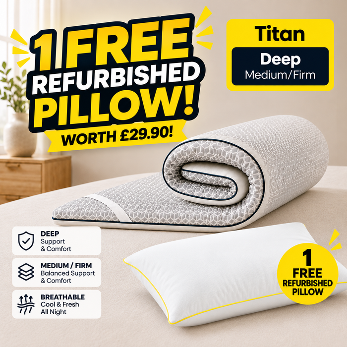 Brightr Titan Refurbished Firm Memory Foam  Mattress Topper 5cm deep