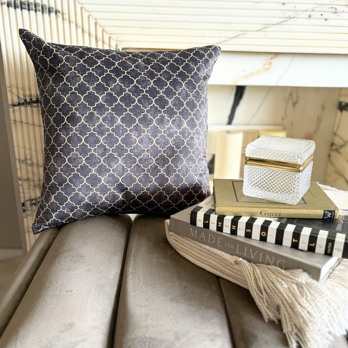 Brown Velvet Throw Pillow Cover - Nour Brown