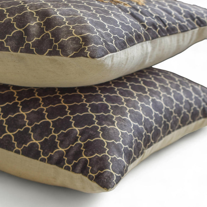 Brown Velvet Throw Pillow Cover - Nour Brown