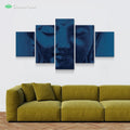 Buddha DRG Chrome - Blue by BuddhArt 5-Piece Canvas
