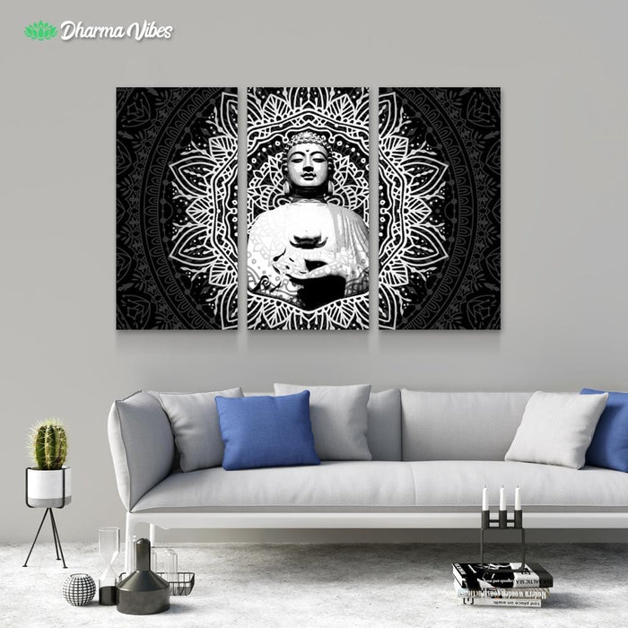 Buddha Prayer by McAshe 3-Piece Canvas Art