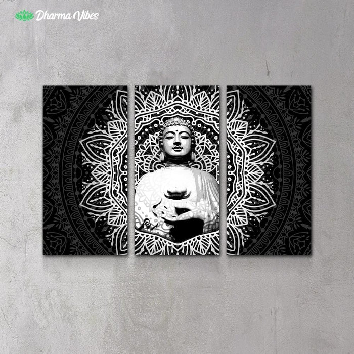 Buddha Prayer by McAshe 3-Piece Canvas Art