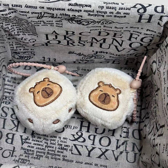 Capybara Dice Plush Keychain