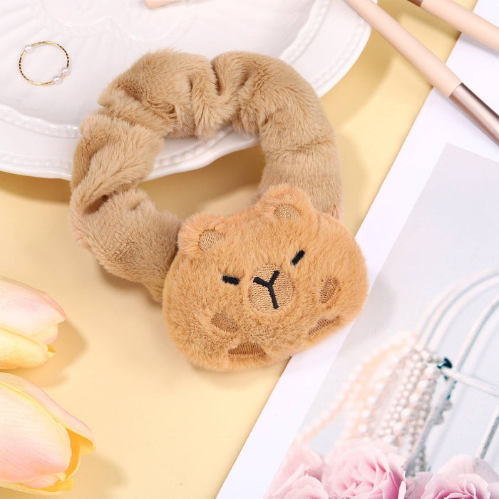 Capybara Hair Scrunchies Plush Scrunchies Fashion Cute Girl