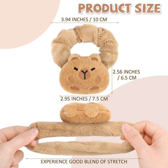 Capybara Hair Scrunchies Plush Scrunchies Fashion Cute Girl