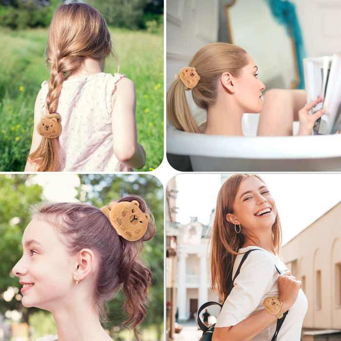 Capybara Hair Scrunchies Plush Scrunchies Fashion Cute Girl