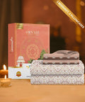 Carnival Ornate Queen Bedsheet, Mehendi Rust |144 TC Cotton| 2 Pillow Covers