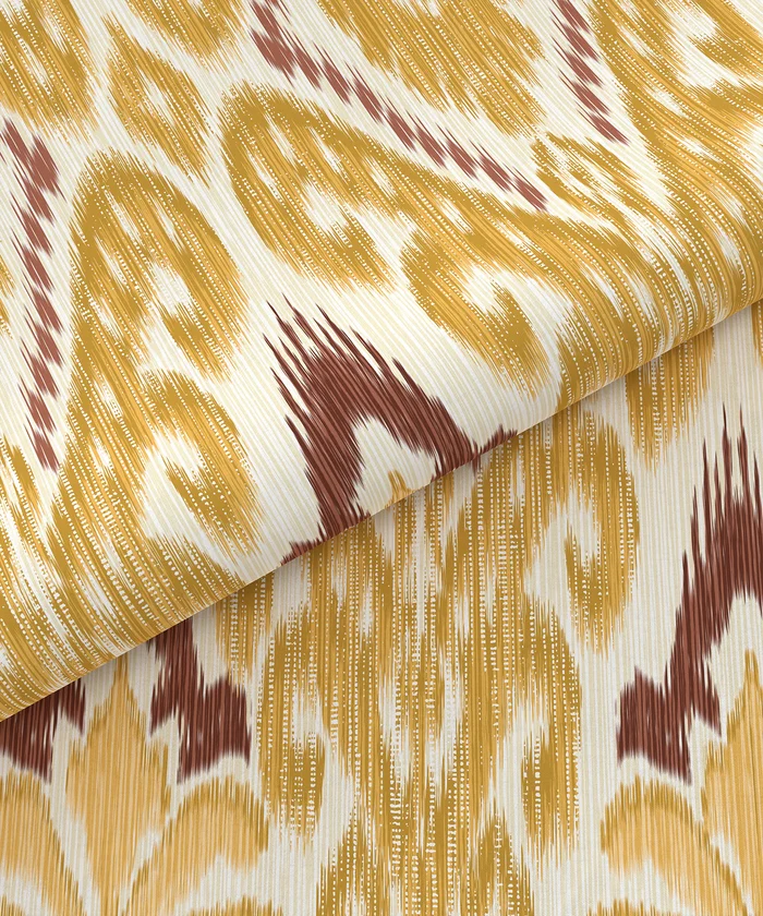 Carnival Ornate Queen Bedsheet, Saaj Mustard |144 TC Cotton| 2 Pillow Covers