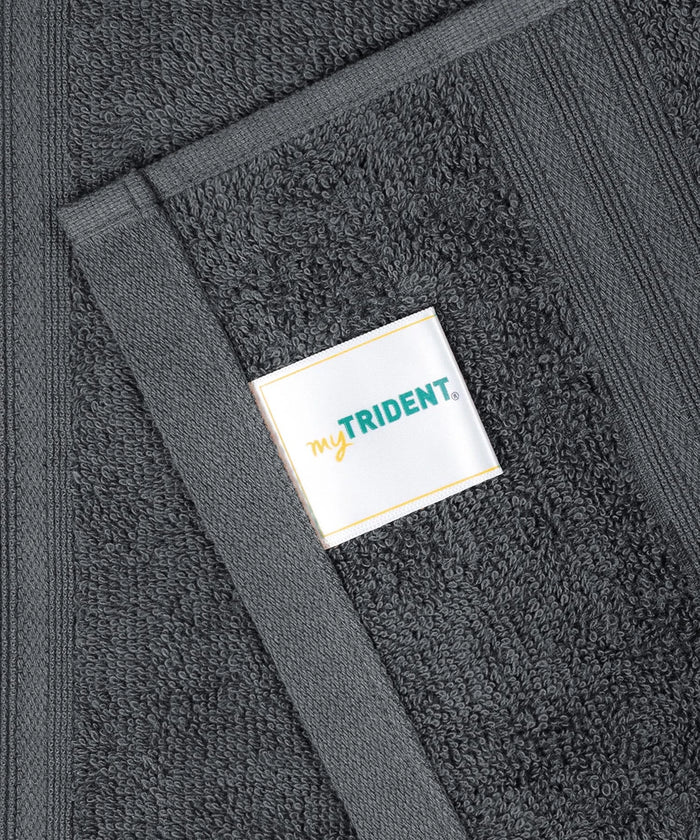 Carnival Towels 4Pc Set, Pebble Grey| 450 GSM, 100% Cotton