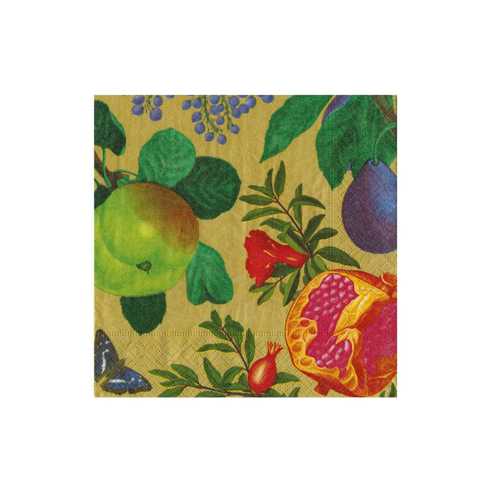 Caspari - Cocktail Napkins - Royal Orchard Gold 2 - Findlay Rowe Designs