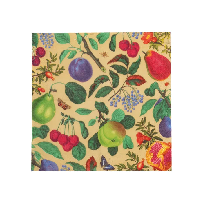Caspari - Cocktail Napkins - Royal Orchard Gold 2 - Findlay Rowe Designs